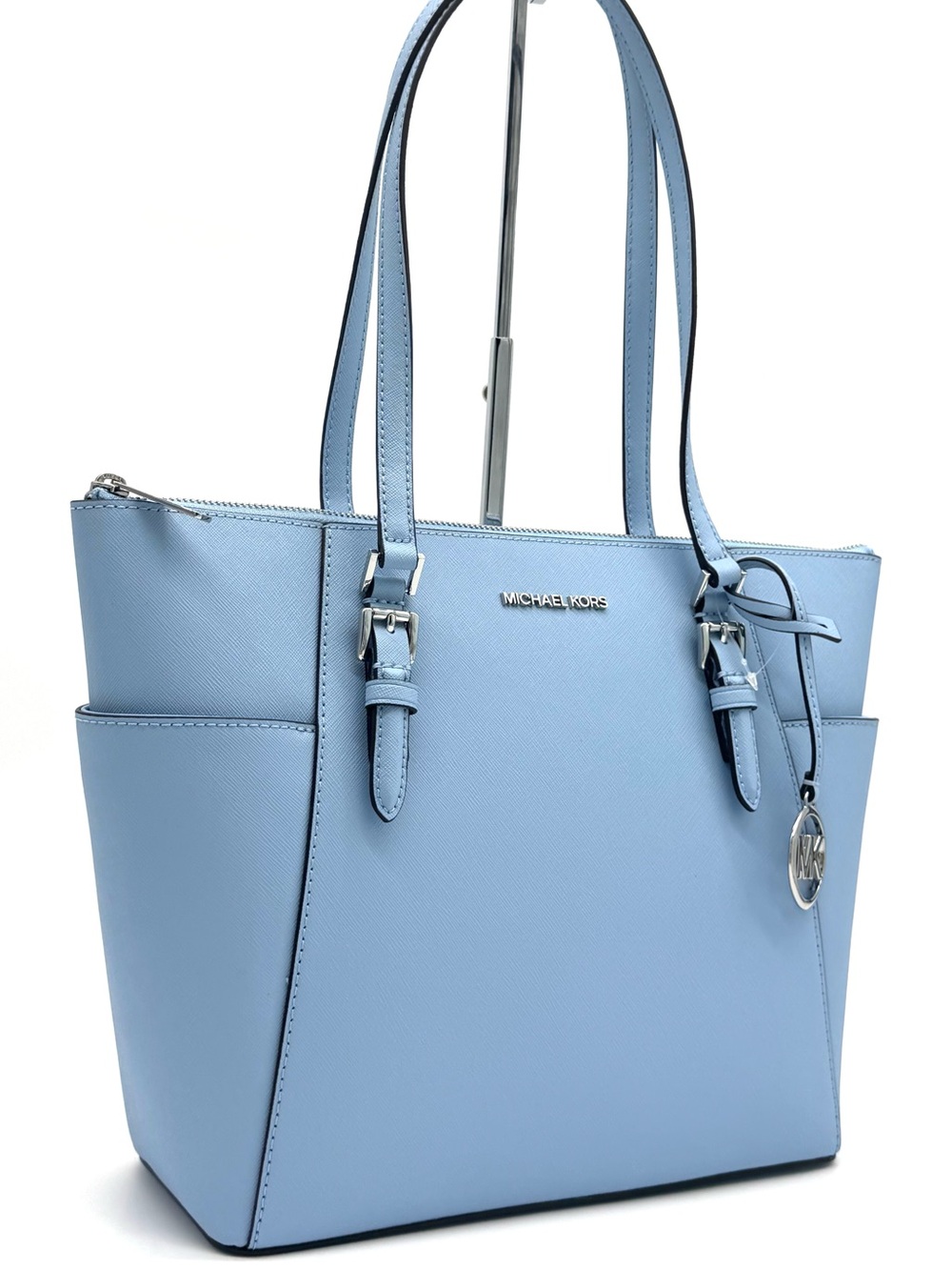 Michael Kors Jet Set Medium Pocket Tote Bag South Pacific Blue